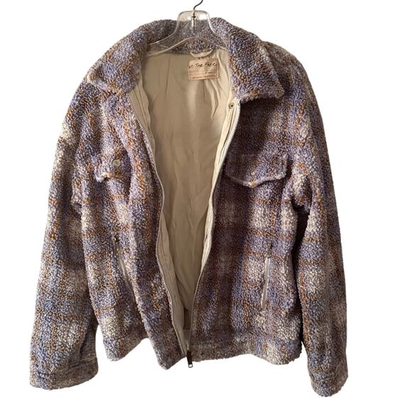 Free People Faded Dreams Cozy Trucker Sherpa Jacket Size Small - Picture 3 of 7